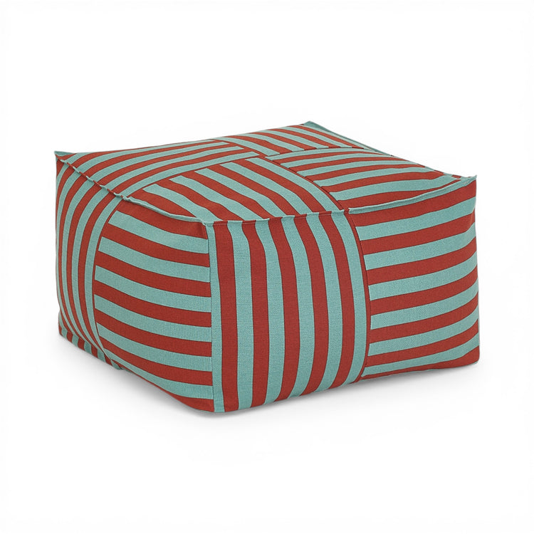 OTTO. Υφασμάτινο πουφ ενηλίκων Red Teal Green Stripes