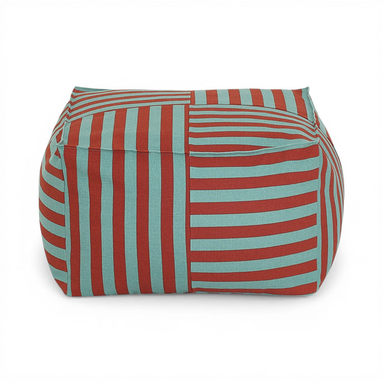 OTTO. Υφασμάτινο πουφ ενηλίκων Red Teal Green Stripes