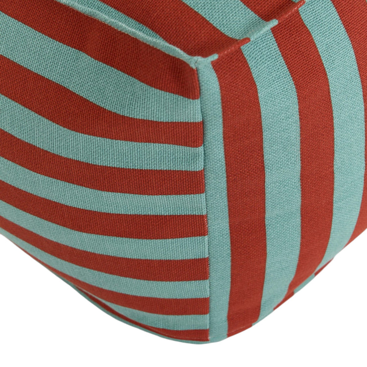 OTTO. Υφασμάτινο πουφ ενηλίκων Red Teal Green Stripes