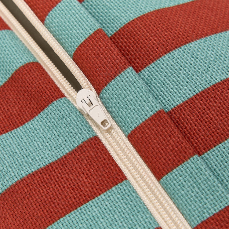OTTO. Υφασμάτινο πουφ ενηλίκων Red Teal Green Stripes