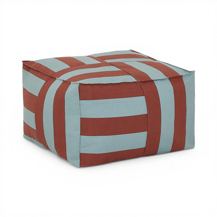 OTTO. Outdoor ottoman beanbag - adult size - Toffee Blue Stripes