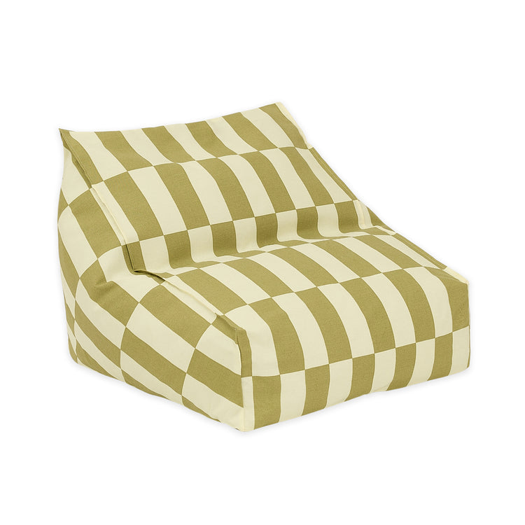 VIBES. Outdoor armchair beanbag - kid size - Lime Tiles
