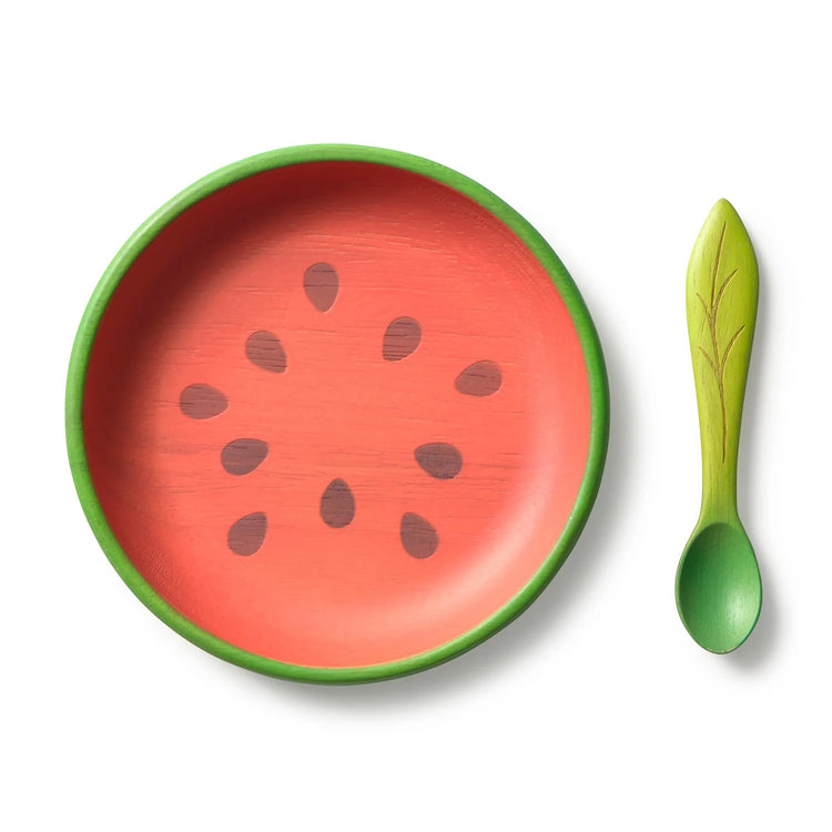 OLI&CAROL. Wally the Watermelon Plate & Spoon Set