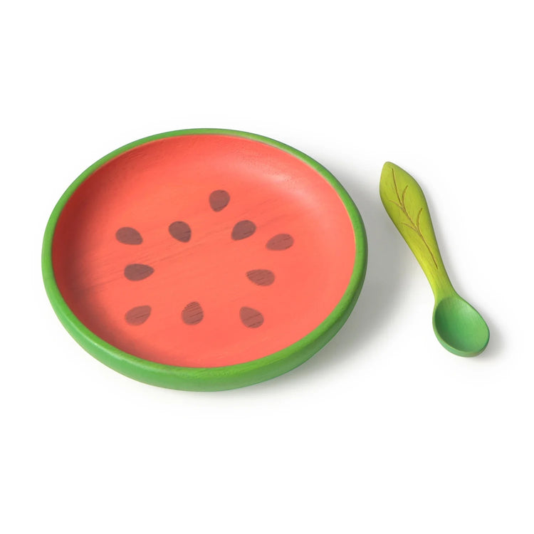 OLI&CAROL. Wally the Watermelon Plate & Spoon Set