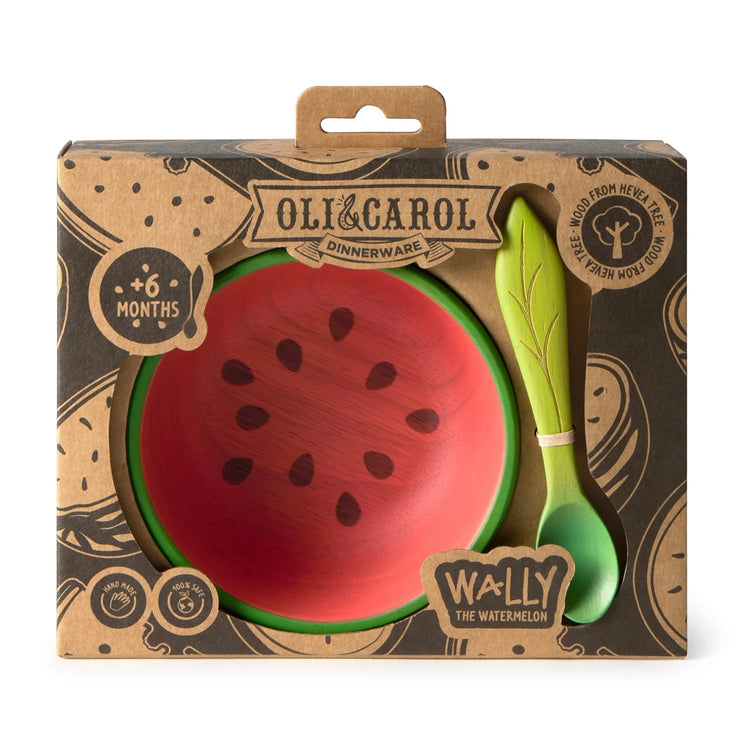 OLI&CAROL. Wally the Watermelon Bowl & Spoon Set