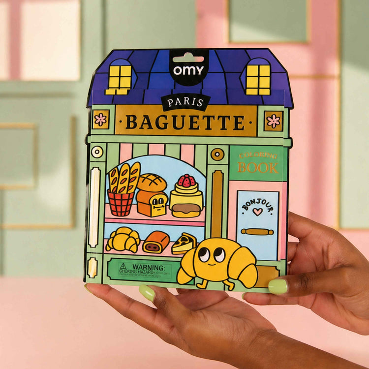 OMY. Βιβλίο ζωγραφικής με αυτοκόλλητα Coloring Boutique - French Baguette