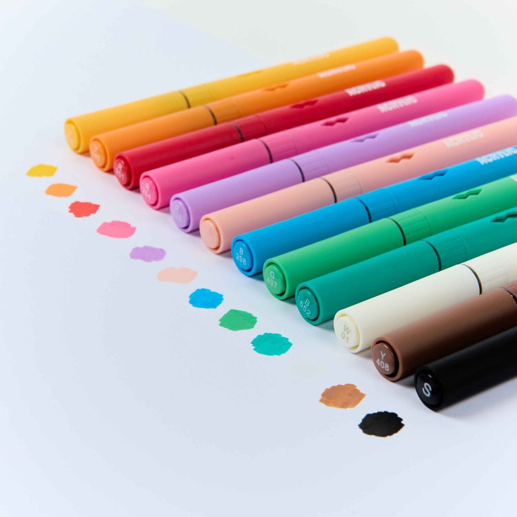 OMY. Set of 12 acrylic markers Brush Power