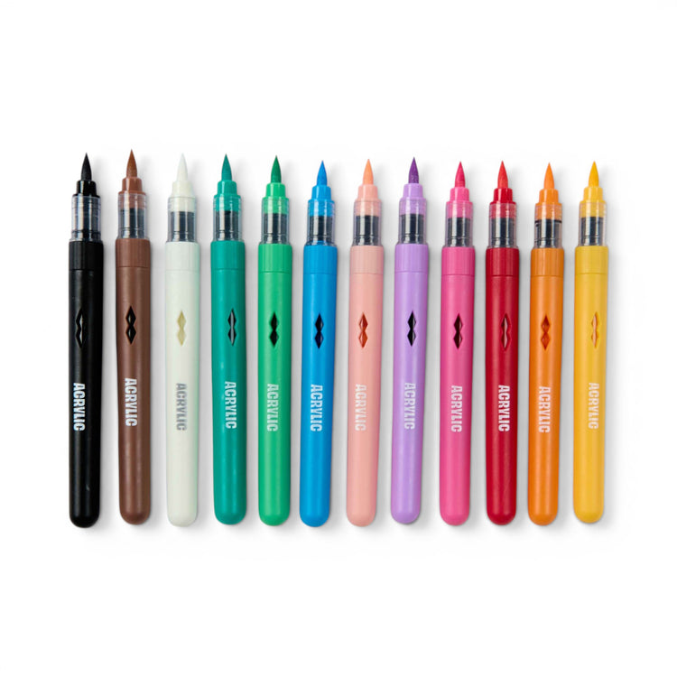 OMY. Set of 12 acrylic markers Brush Power