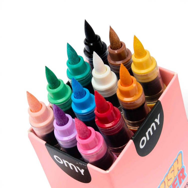 OMY. Set of 12 acrylic markers Brush Power