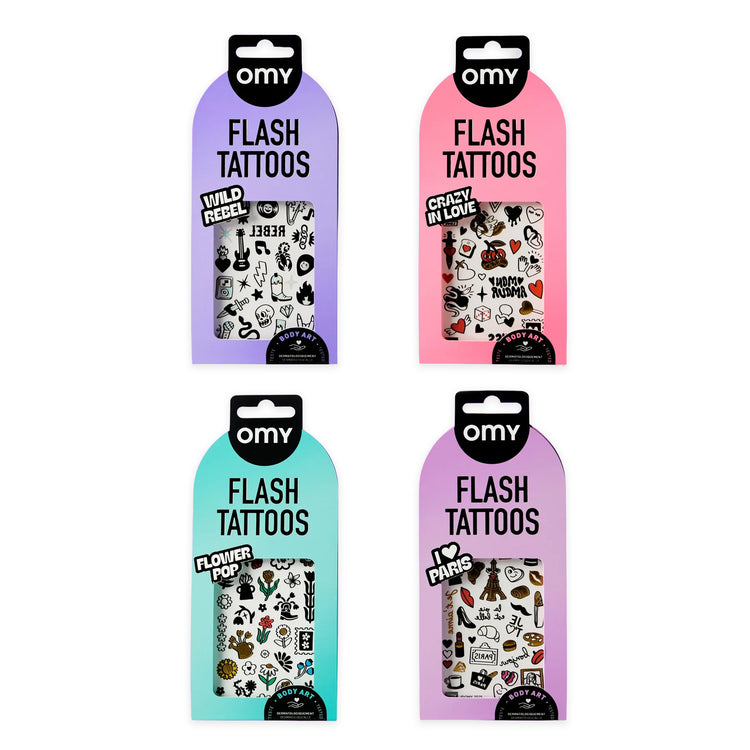 OMY. Flash Tattoos - Flower Pop