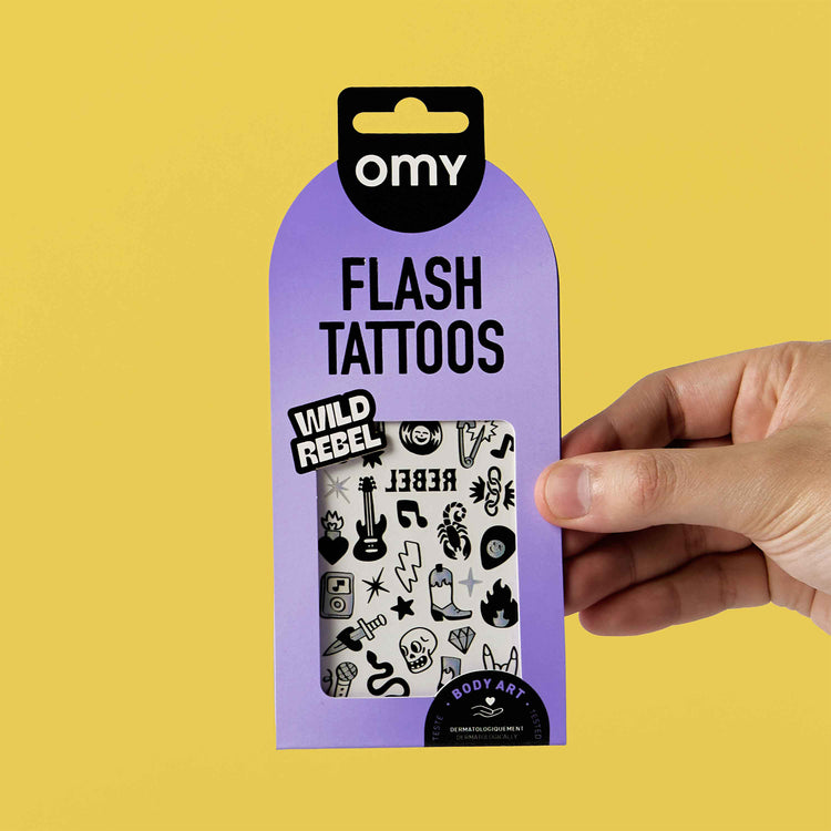 OMY. Αυτοκόλλητα flash tattoos Wild Rebel