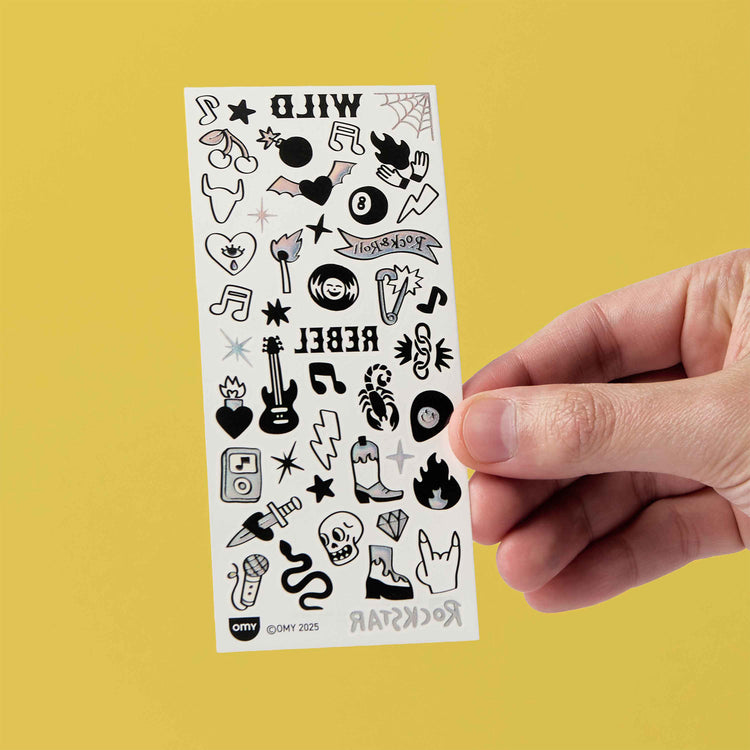 OMY. Αυτοκόλλητα flash tattoos Wild Rebel