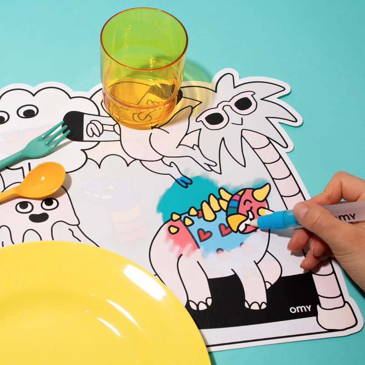 OMY. Magic water placemats - Dino