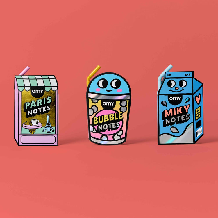 OMY. Αυτοκόλλητα χαρτάκια σημειώσεων - Bubble Tea