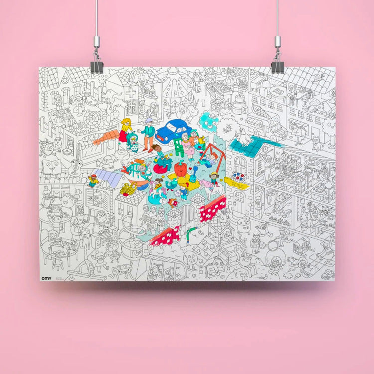 OMY. Giant Coloring Poster Children's World