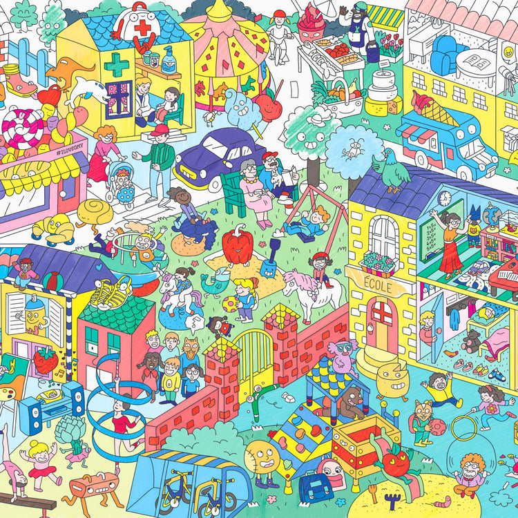 OMY. Giant Coloring Poster Children's World