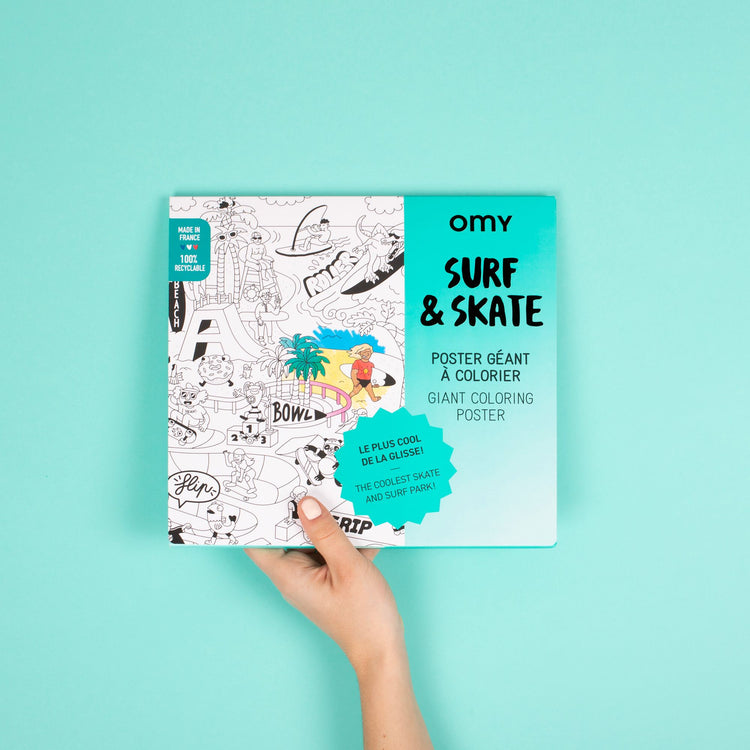 OMY. Coloring poster - Surf & Skate
