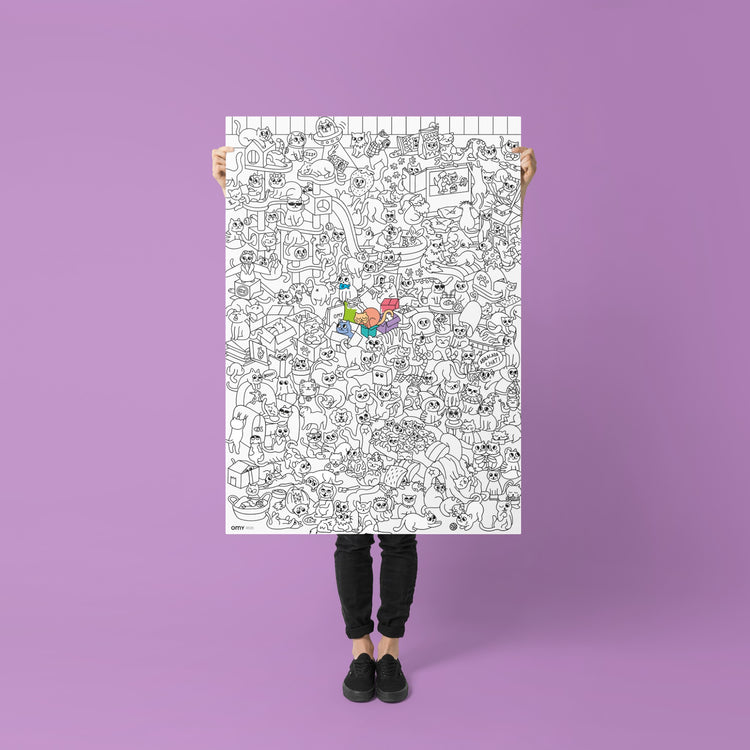 OMY. Giant Coloring Poster - Kitty