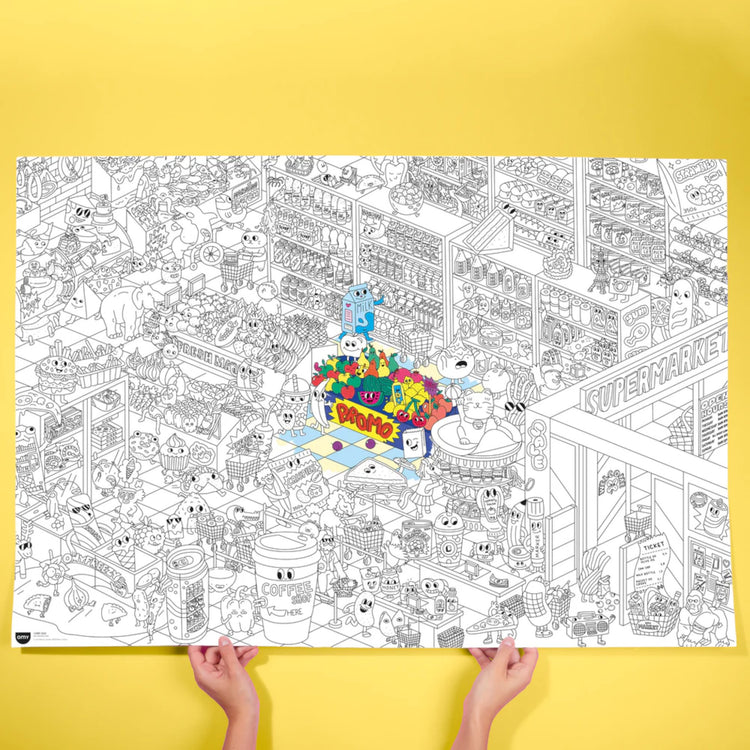 OMY. Giant Coloring Poster - Super Market