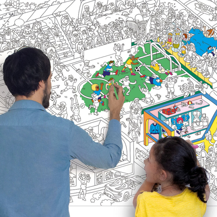 OMY. Giant coloring poster Football
