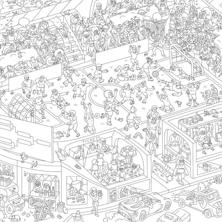 OMY. Giant coloring poster Football