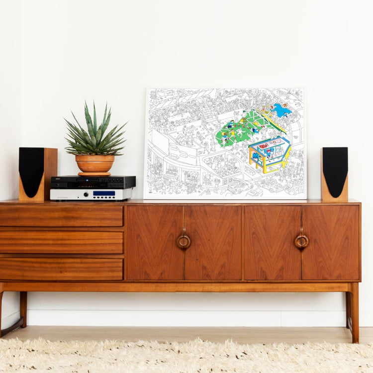 OMY. Giant coloring poster Football