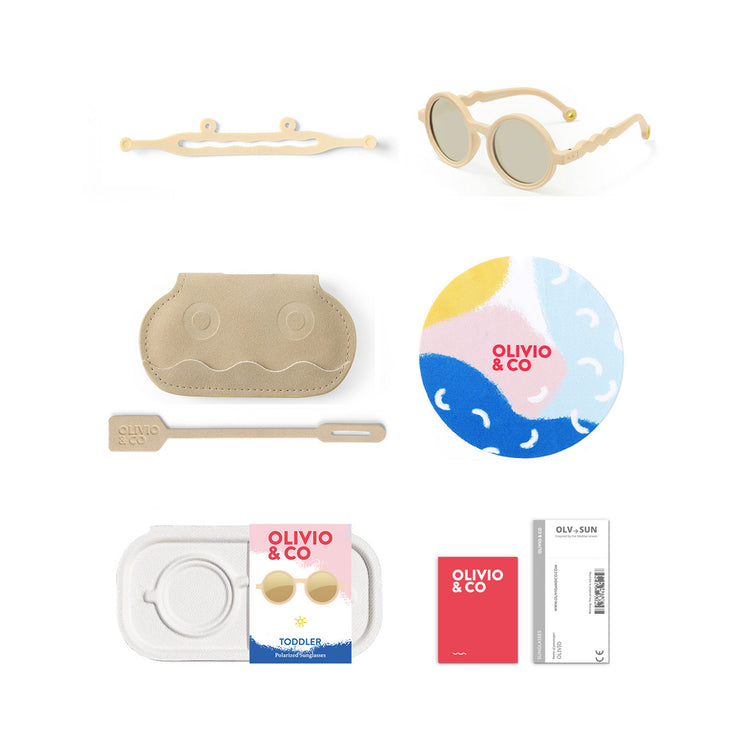 OLIVIO & CO. Toddler Round Sunglasses Classic Olivio-Desert Sand 18-36m