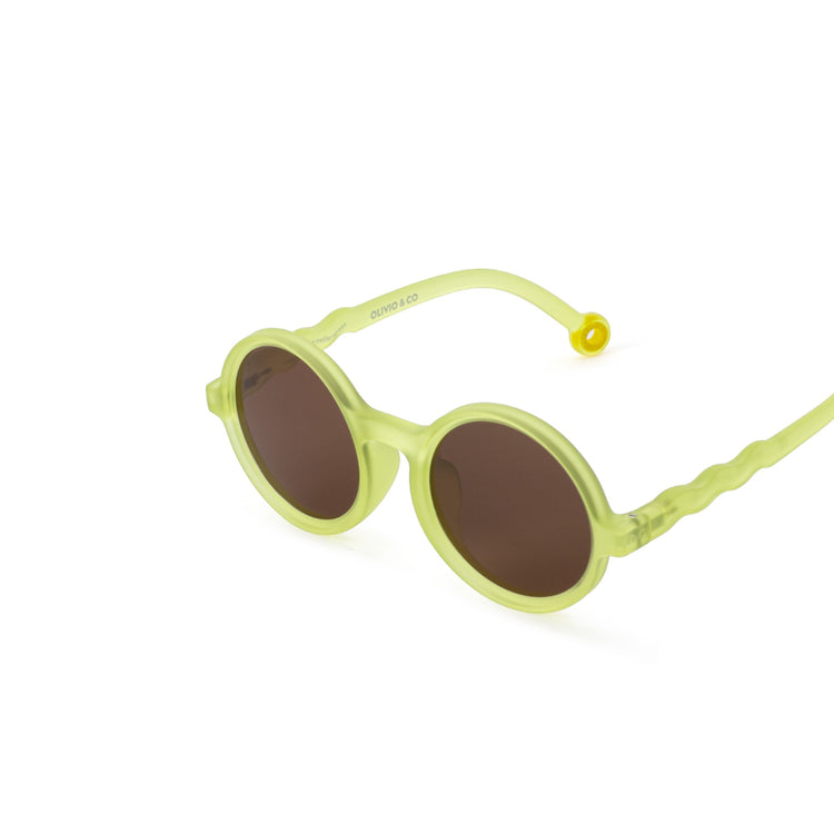 OLIVIO & CO. Junior round sunglasses Citrus Garden-Lime Green 5-12y