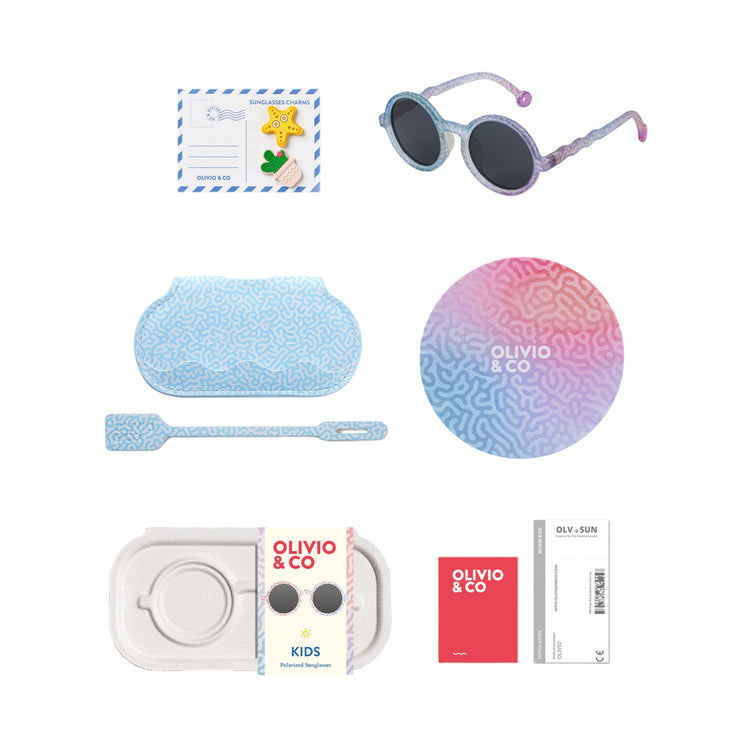 OLIVIO & CO. Kids round sunglasses Coral Reef-Coral Fantasy 3-5y