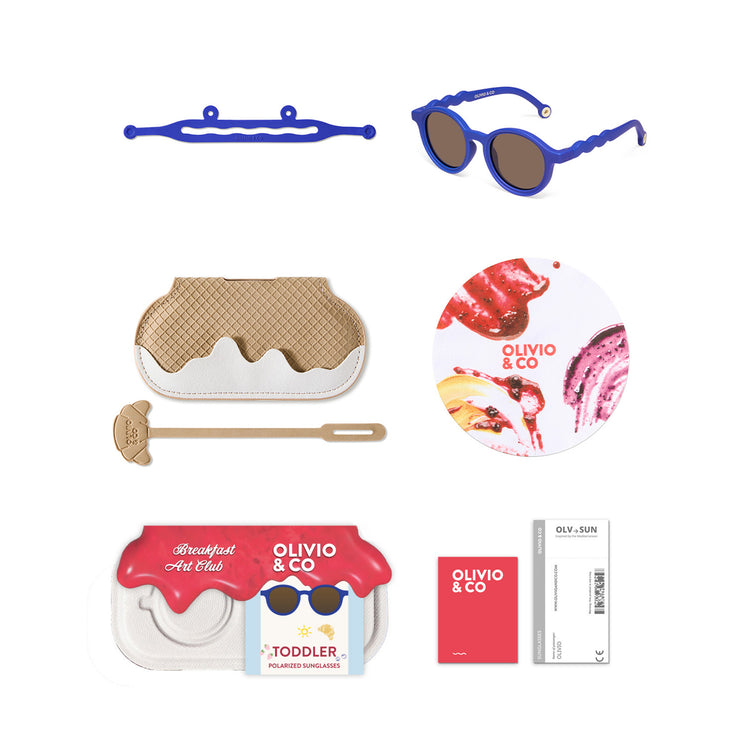 OLIVIO & CO. Toddler Oval Sunglasses Breakfast Art-Midnight Berry 18-36m