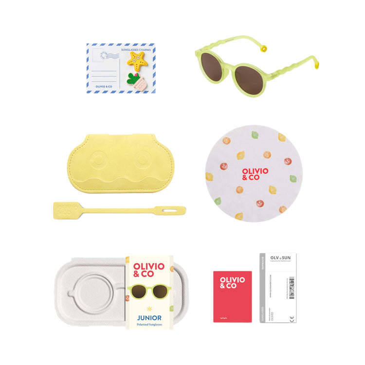 OLIVIO & CO. Junior oval sunglasses Citrus Garden-Lime Green 5-12y