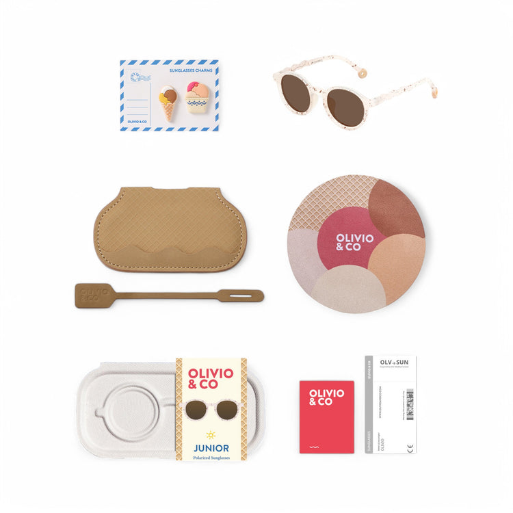 OLIVIO & CO. Kids oval sunglasses Gelato Summer - Vanilla Brownie 3-5y