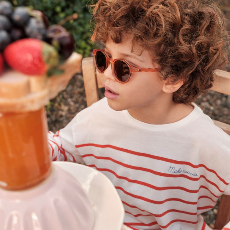 OLIVIO & CO. Παιδικά γυαλιά ηλίου οβάλ Breakfast Art - Fig Pink 3-5 ετών