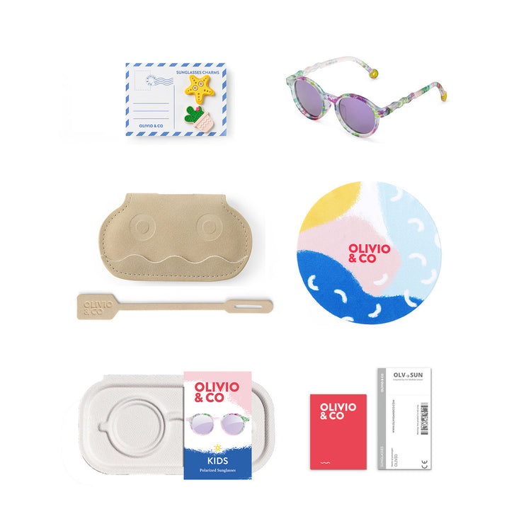 OLIVIO & CO. Kids Oval Sunglasses Classic Olivio-Wild Flower 3-5Y