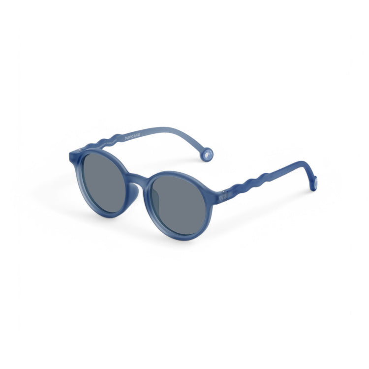 OLIVIO & CO. Junior oval sunglasses Seaside Stripes - Navy Blue 5-12y