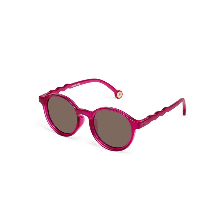 OLIVIO & CO. Junior Oval Sunglasses Breakfast Art-Raspberry 5-12Y