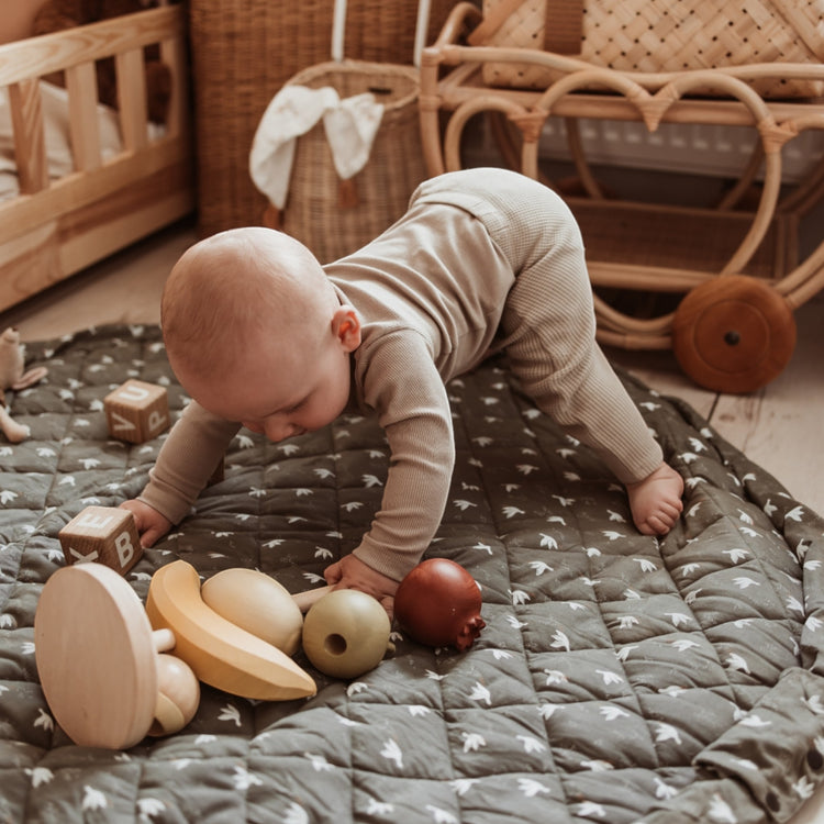 PLAY&GO. Βρεφικό στρώμα παιχνιδιού από οργανικό βαμβάκι 3 σε 1. Birds
