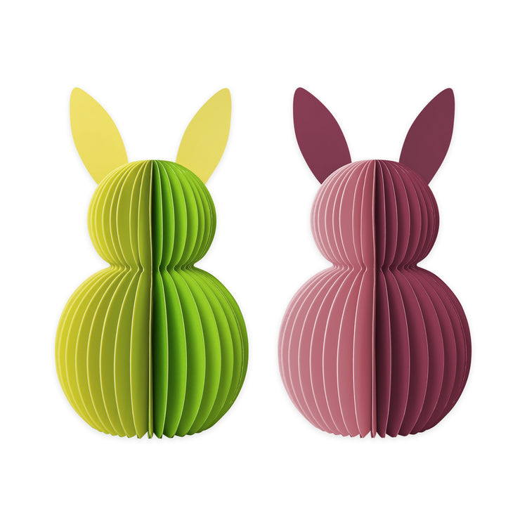 REMEMBER. Set of 2 paper bunnies Fuchsia