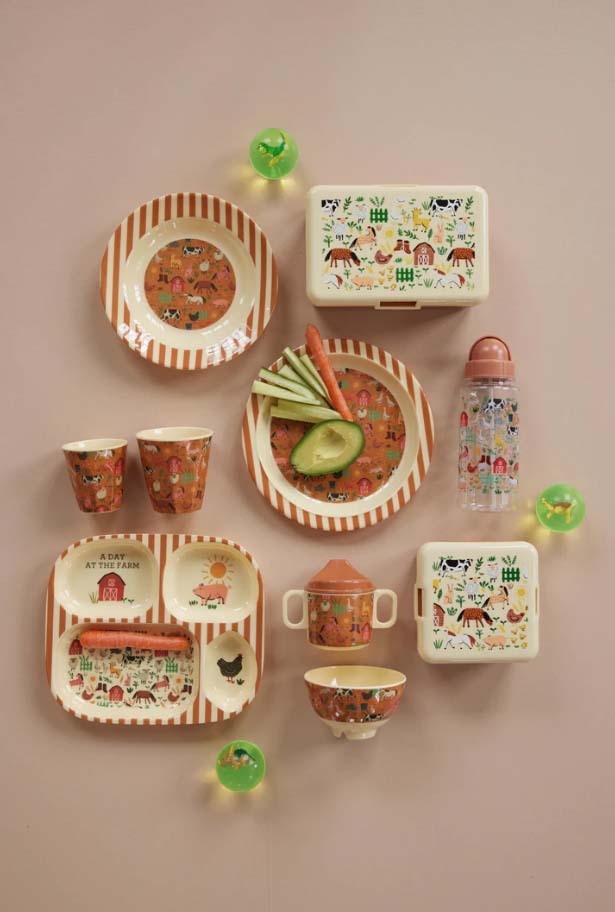 RICE. Lunchbox with Farm Print - Large