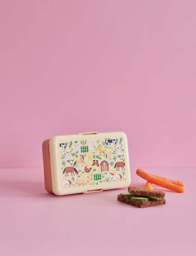 RICE. Lunchbox with Farm Print - Large