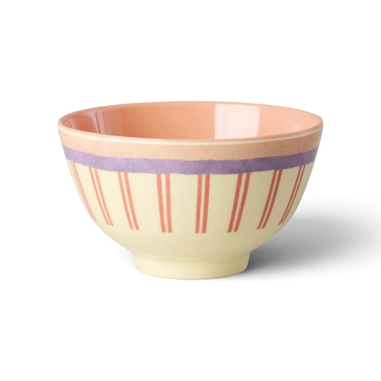 RICE. Melamine Bowl with Stripey Love Print small - 300ml