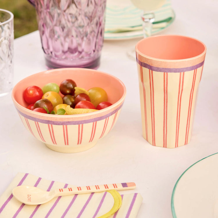 RICE. Μπολ μελαμίνης Stripey Love medium - 700ml
