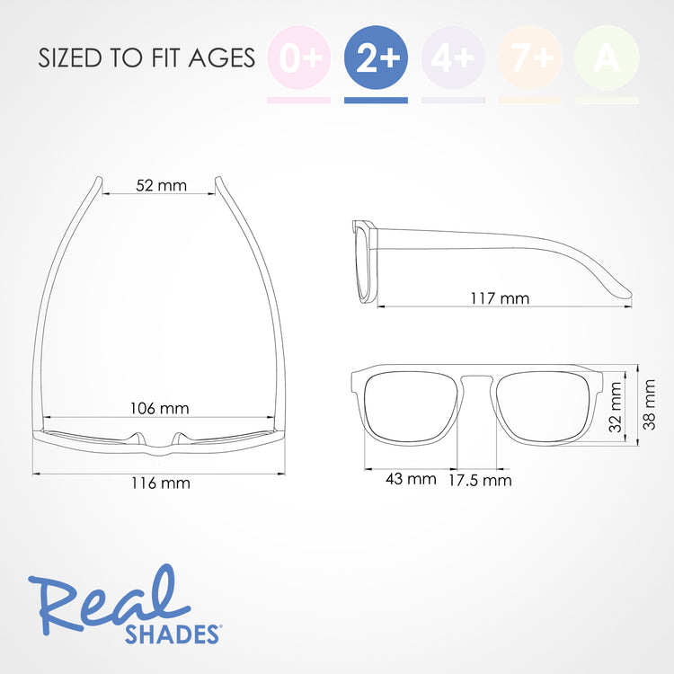 REAL SHADES. Παιδικά γυαλιά ηλίου Edge Toddler 2-4 ετών Sage Green