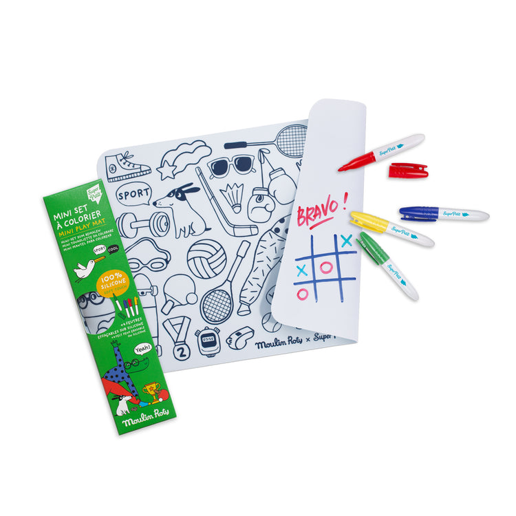 SUPER PETIT & MOULIN ROTY. Mini travel colouring mat Les Loufoques