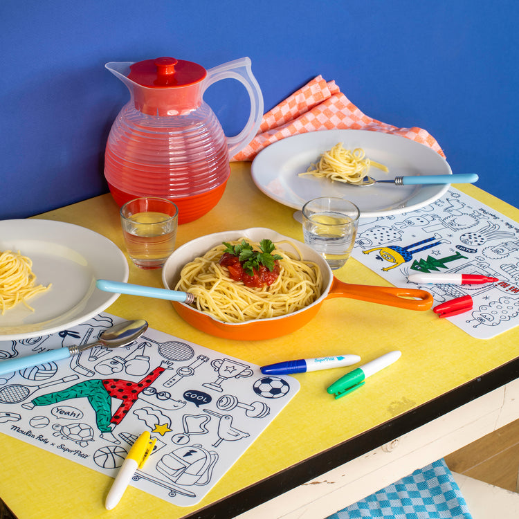 SUPER PETIT & MOULIN ROTY. Mini travel colouring mat Les Loufoques