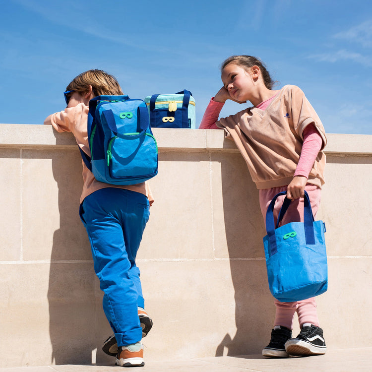 SUPER PETIT. Kids tote bag - blue