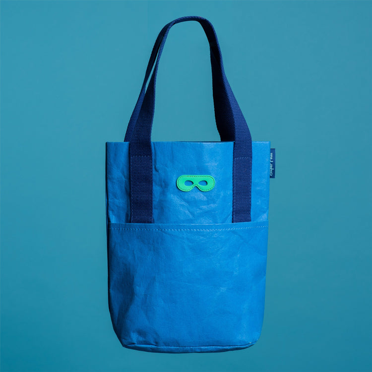SUPER PETIT. Kids tote bag - blue