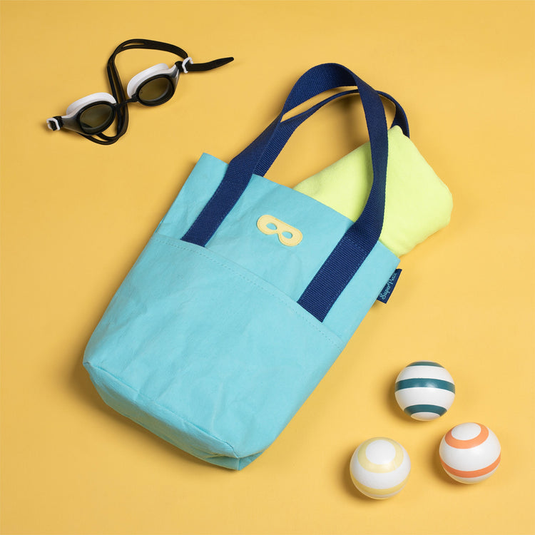 SUPER PETIT. Kids tote bag - azure