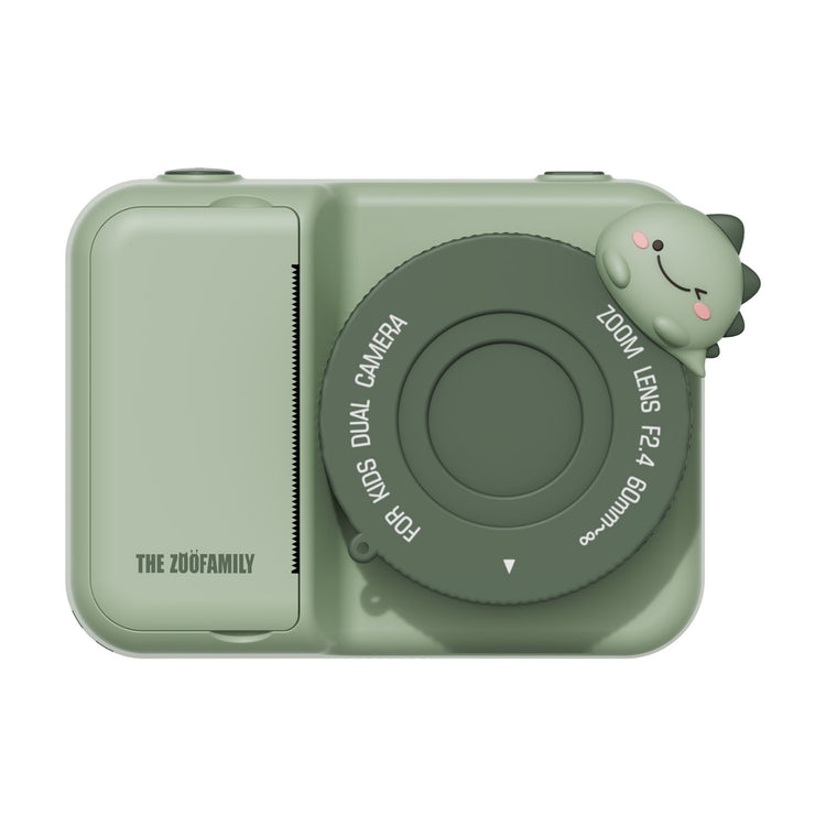 ZOO FAMILY. Zoo print camera Dino green