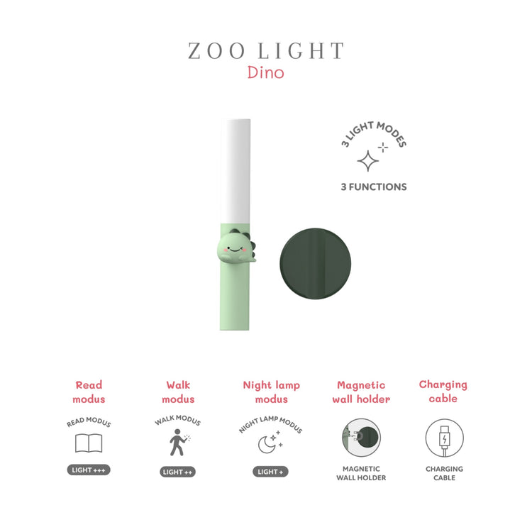 ZOO FAMILY. Φορητό φως νυχτός 3-σε-1 Zoo Light Δεινόσαυρος